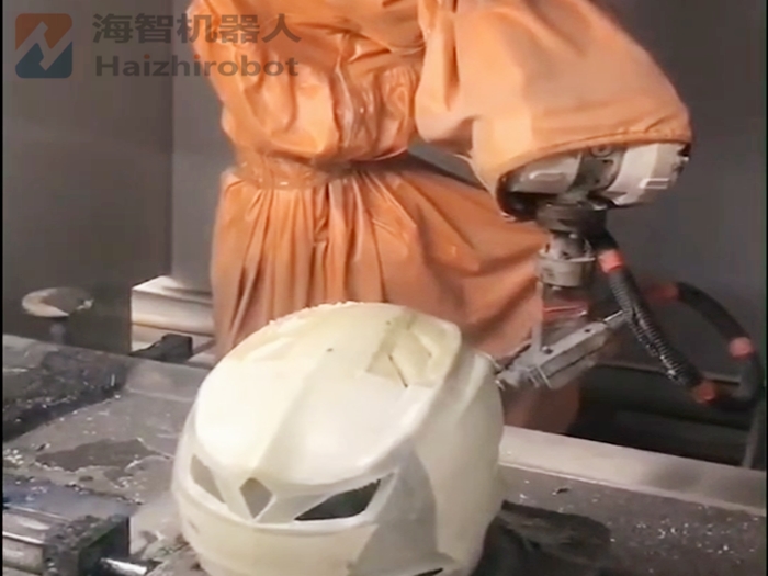 頭盔切割機器人加工高速主軸 自動打磨機械手 