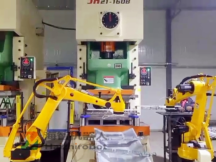 海智沖壓機器人廠家 多軸機械手沖壓案例